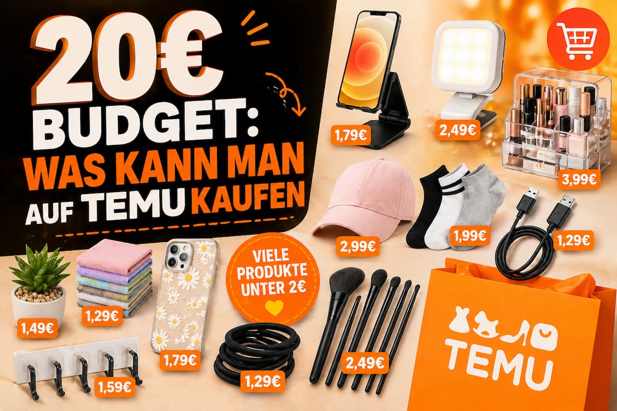 20€ Budget: Was kann man auf Temu kaufen?