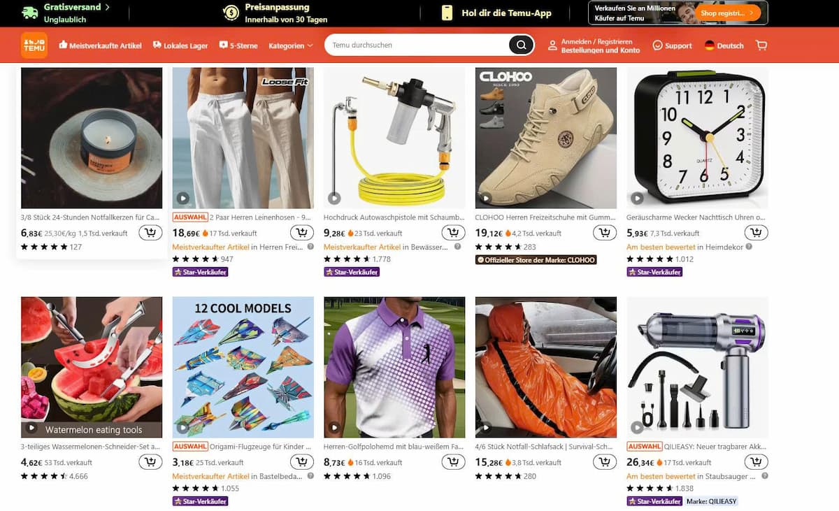 5 Fehler beim Einkaufen auf Temu vermeiden