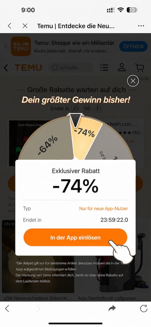 Beste Tageszeiten für Temu Schnäppchen 3