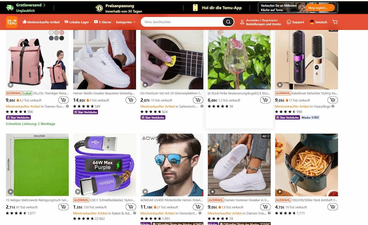 Datenschutz auf Temu 2