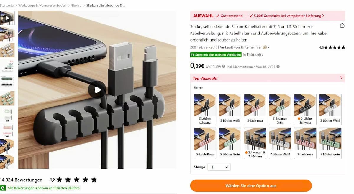 Die besten Schnäppchen unter 5€ auf Temu 1