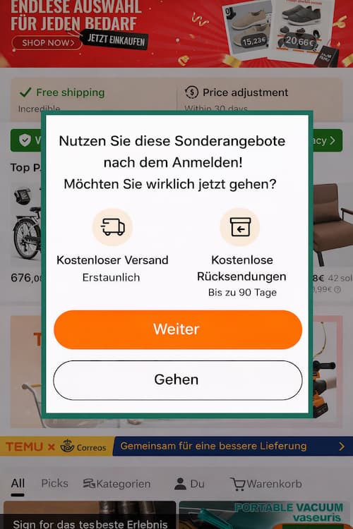 Kostenloser Temu-Artikelcode 2