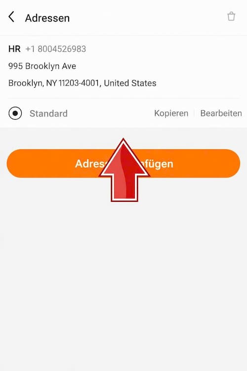Neue Adresse bei Temu hinzufügen 7