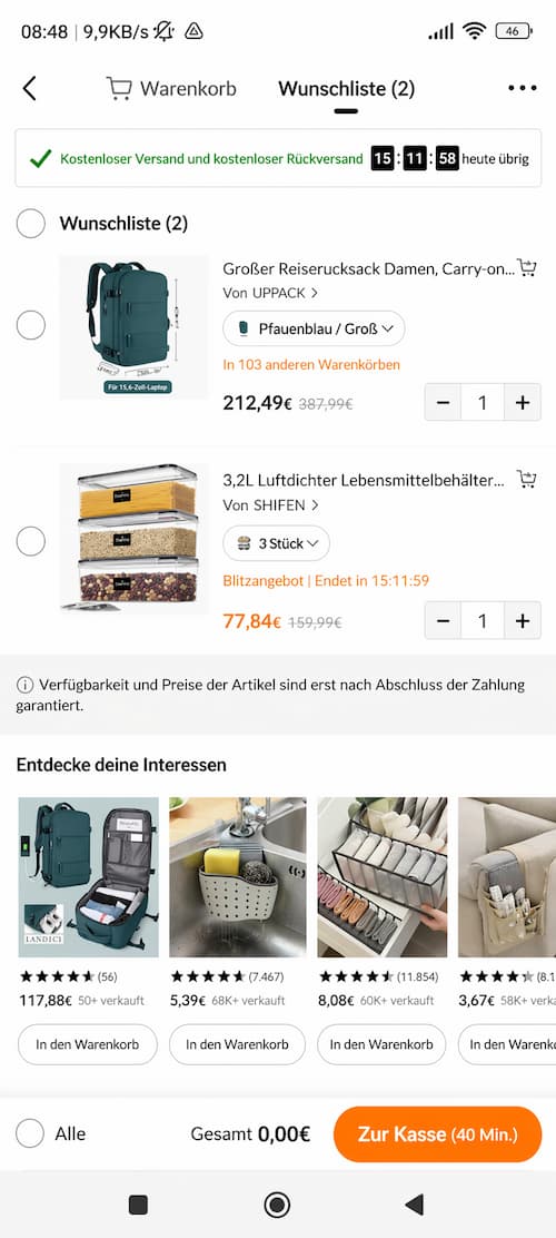 Neue Funktionen in der Temu App vorgestellt 3