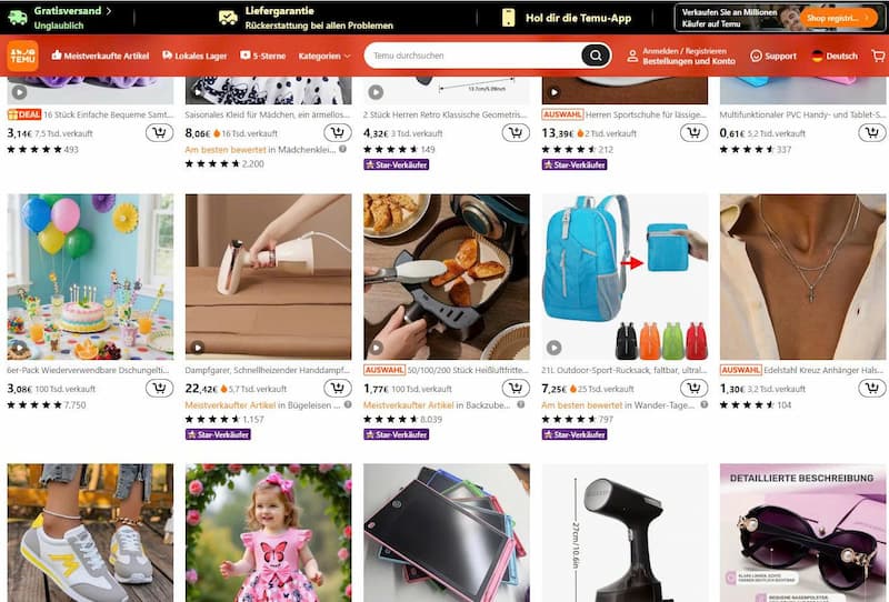 Neuester Temu Versandkostenfrei-Code heute 3