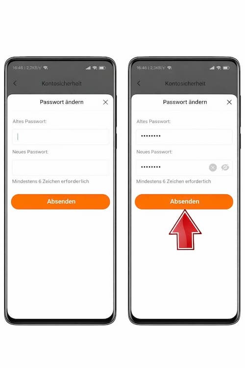 So ändern Sie das Passwort in Temu 4