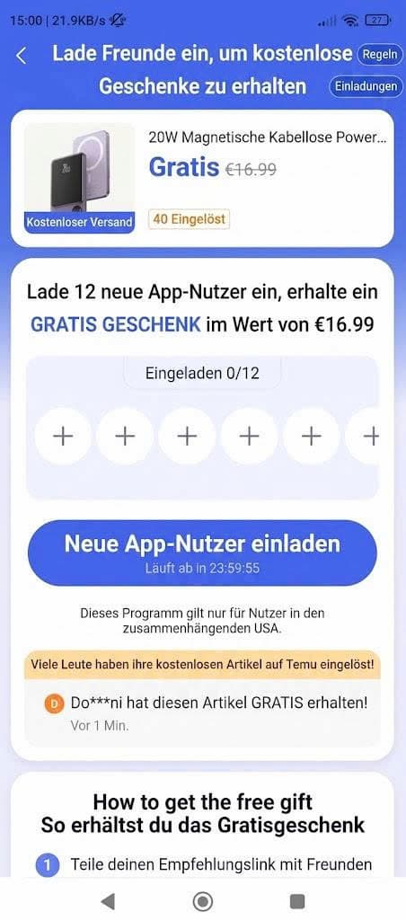 So lädt man Freunde zu Temu ein 5