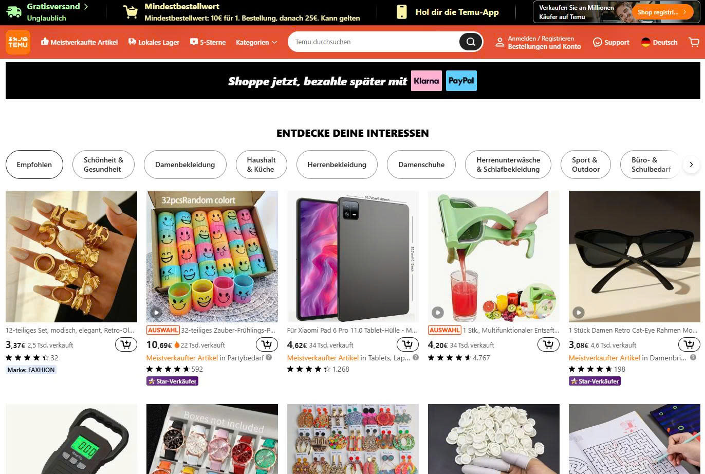 Temu Erfahrungen 1