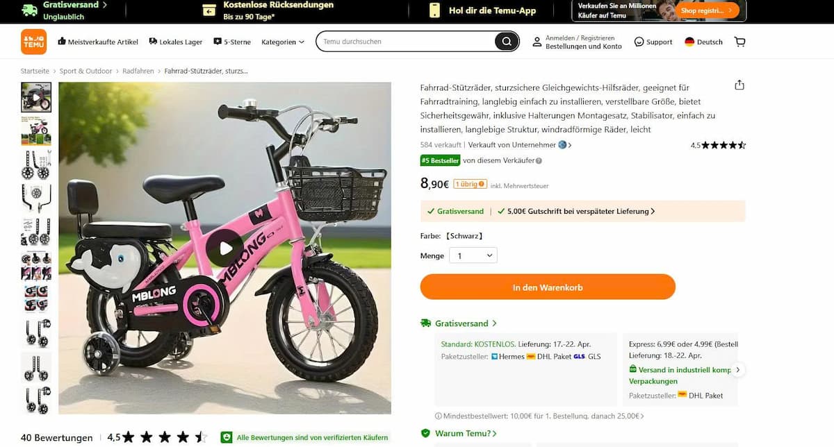 Temu für Neukunden 2