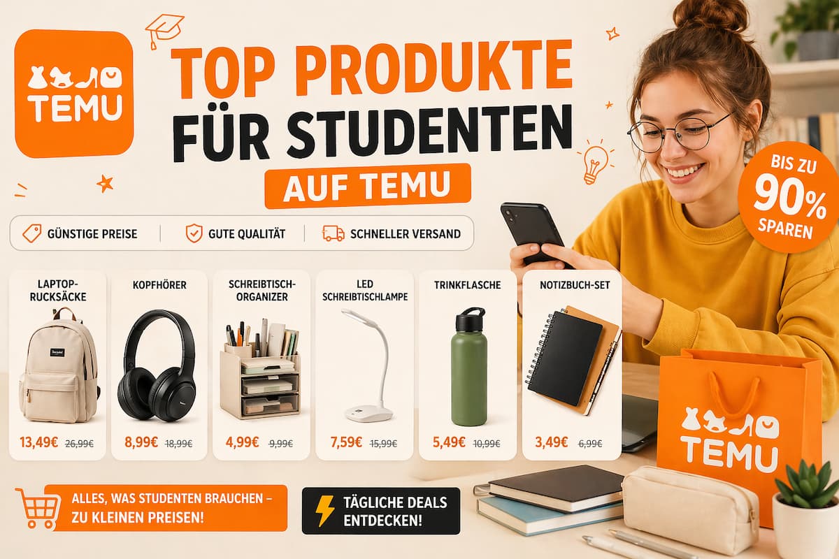 Top Produkte für Studenten auf Temu: Praktische Ideen für Studium und Alltag