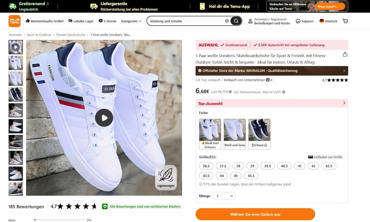 Was tun, wenn eine Temu-Bestellung nicht akzeptiert wird 3