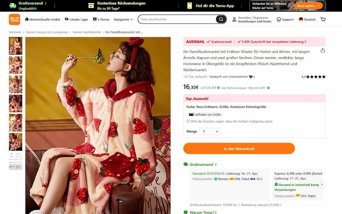 Wie erkennt man seriöse Verkäufer auf Temu?