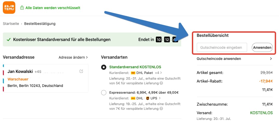 Wo findet man einen gültigen Temu Gutscheincode 1