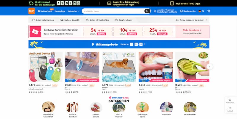  tägliche Temu-Deals „jagen“