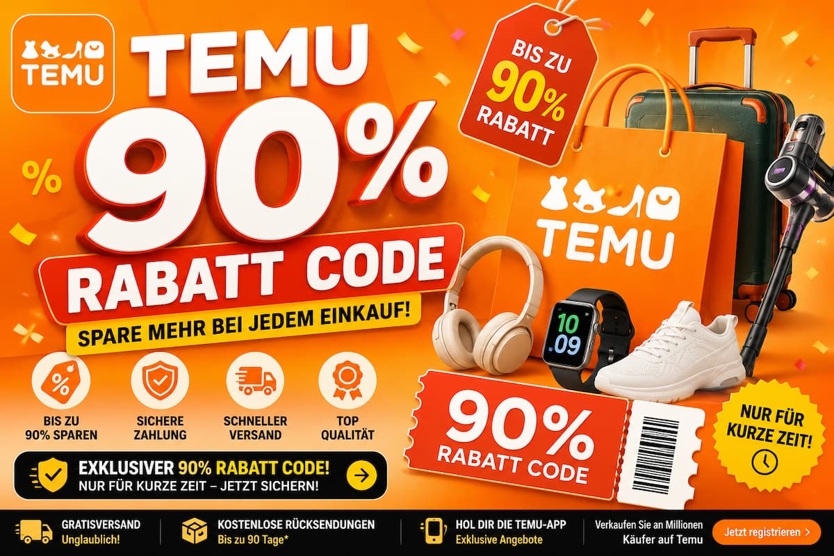 Temu 90% Rabatt Code 2