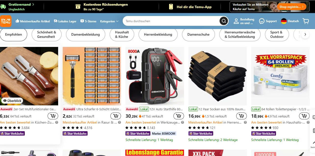 Temu Rabattcode Mai 2026 1