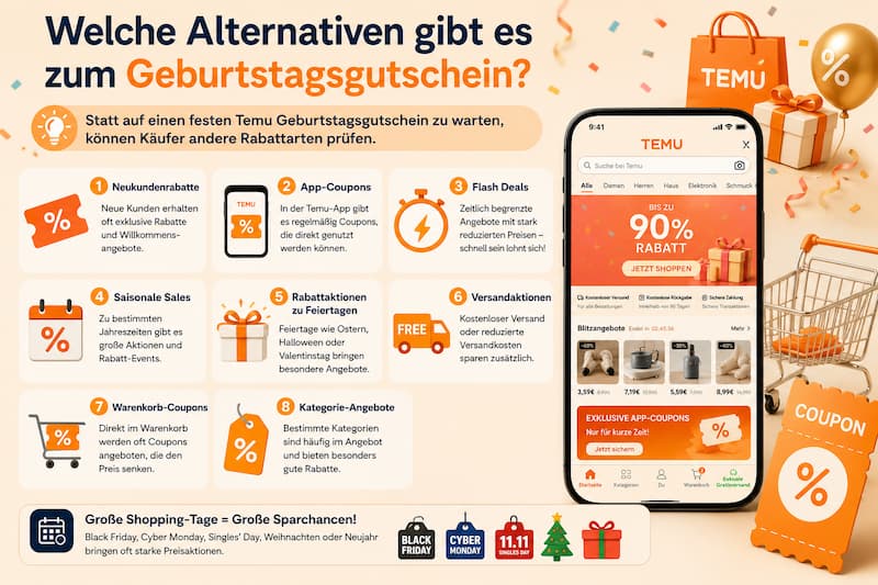 Temu Geburtstagsrabatt – Gibt es einen Geburtstagsgutschein 3