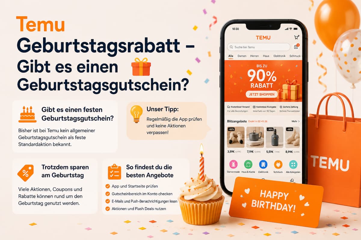 Temu Geburtstagsrabatt – Gibt es einen Geburtstagsgutschein?