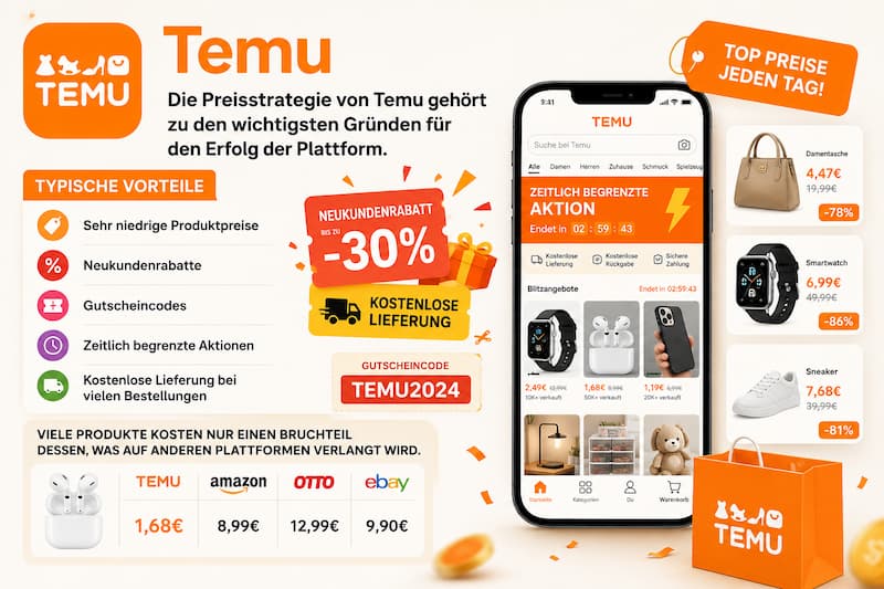 Vergleich der Kundenerfahrung zwischen Temu und Shopee 1