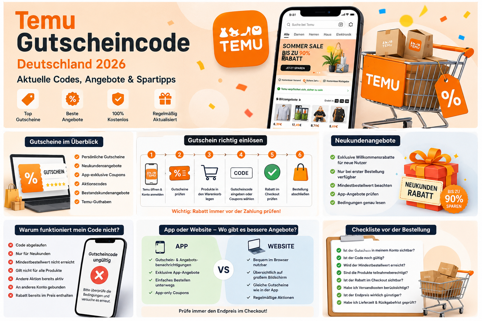 Temu Gutscheincode Deutschland 2026: Aktuelle Codes, Angebote und Spartipps